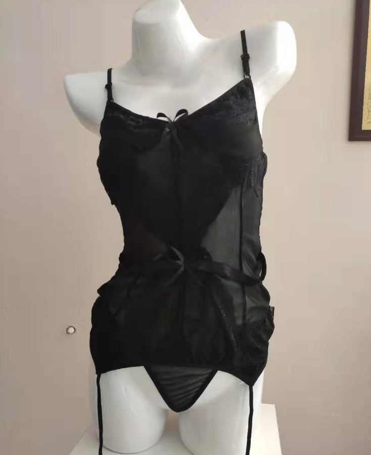Lace Body Lingerie With Garter Belt