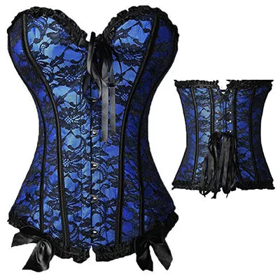 X Sexy Women Steampunk Boned Lace Up Corset