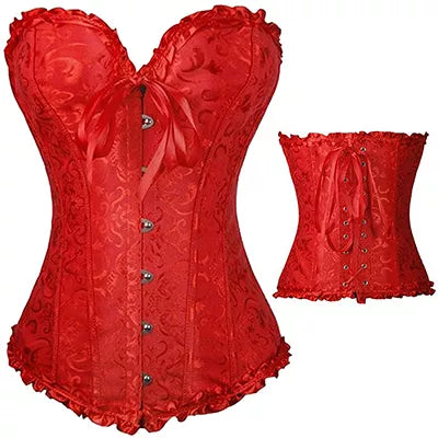 X Sexy Women Steampunk Boned Lace Up Corset