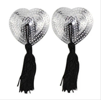 1 Pair Sexy Sequin Tassel Pasties Stickers