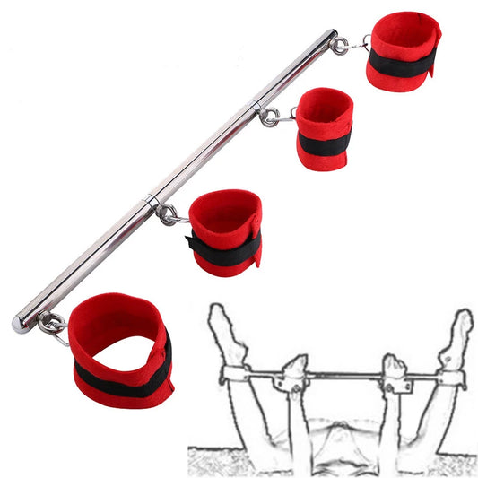 Steel Bondage Kit With Sex Handcuffs, Shackles, Spreader Bar