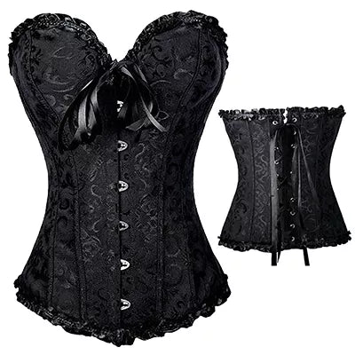 X Sexy Women Steampunk Boned Lace Up Corset