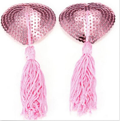 1 Pair Sexy Sequin Tassel Pasties Stickers